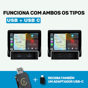 DriveCast - Adaptador Inteligente Carplay e Android Auto Sem Fio