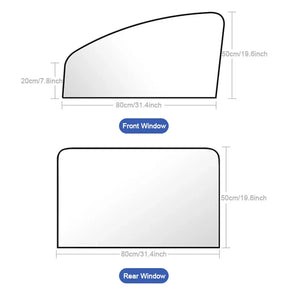 Cortinas Magnéticas para Janela Lateral - Cortinas de Privacidade (2 Peças) com Proteção UV