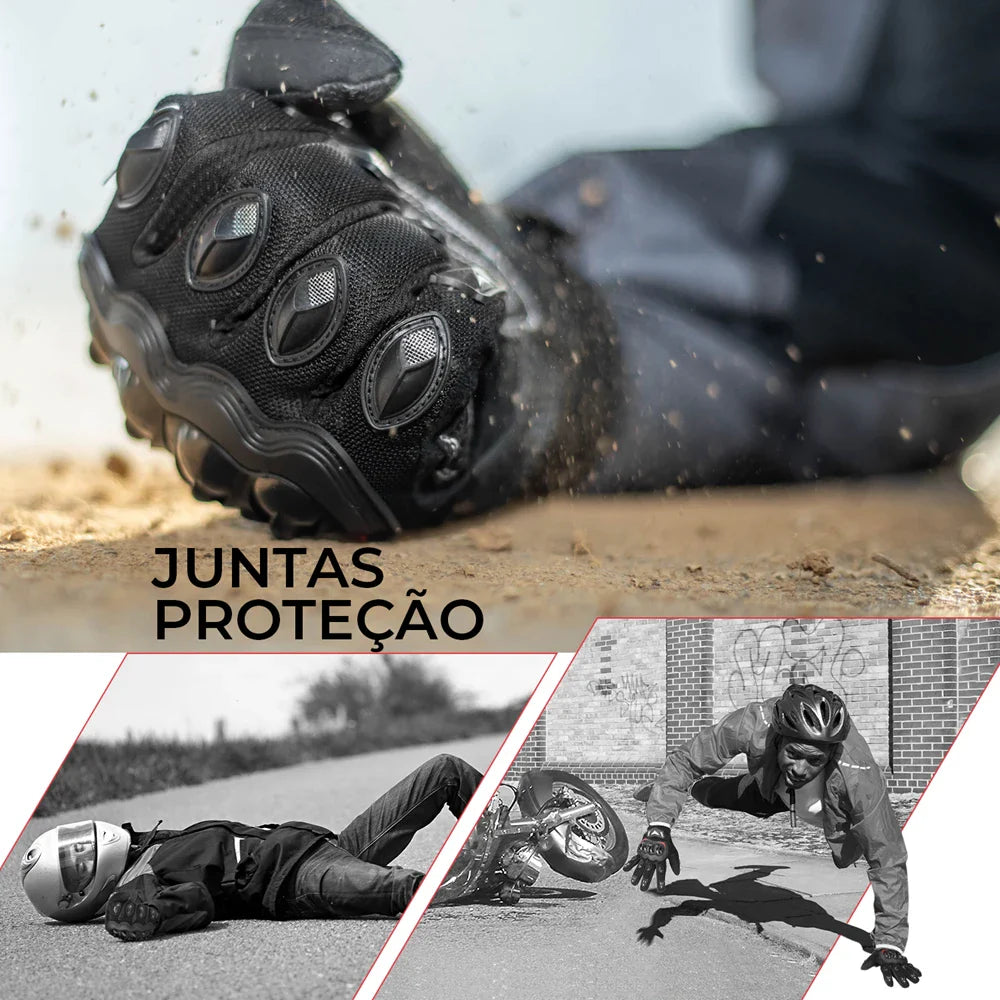 Luvas de Moto CE - Proteção com Articulação Rígida