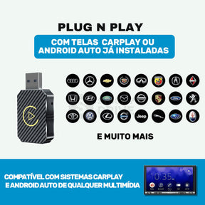 DriveCast - Adaptador Inteligente Carplay e Android Auto Sem Fio