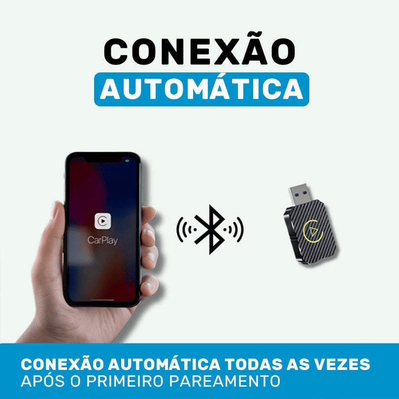 DriveCast - Adaptador Inteligente Carplay e Android Auto Sem Fio